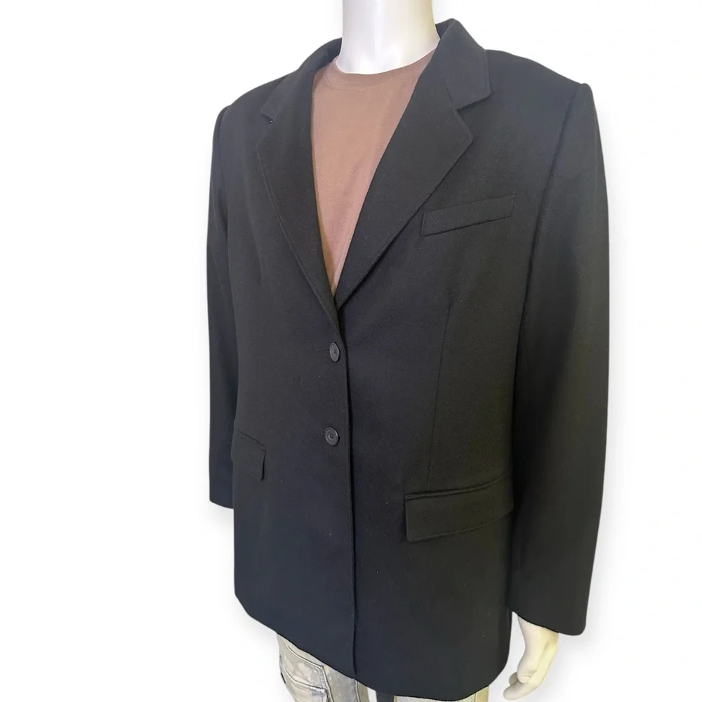 Classic Black Cashmere Blazer